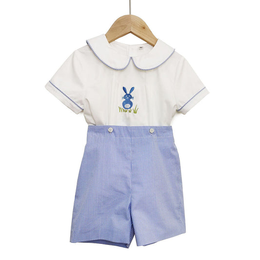 Little Boys Easter dress shirt and shorts.