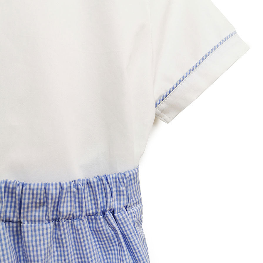 Little Boys Easter dress shirt and shorts.