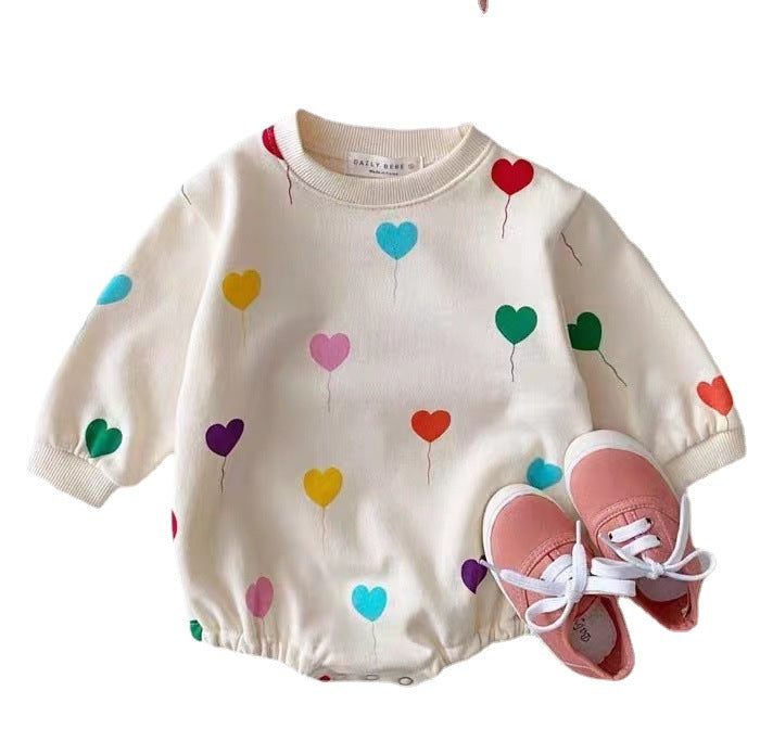 Baby long sleeve heart bubble